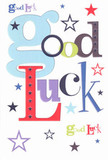 This encouragement card bursts with friendly optimism, its 'Good Luck' message woven in a playful dance of colour and font-a vision familiar to anyone who has visited the welcoming flower stalls along Tooting Bec Road. The large, baby-blue letters curve confidently, interspersed with deep reds, sprightly greens, and bold purples, carefully chosen to evoke support and joy. Tiny navy, lilac, and lemon-lime stars sparkle over a smooth, white surface, suggesting wishes and hopes drifting upward like childhood dreams beneath the old oak trees of Tooting Bec Common. The card's crisp, tactile finish is inviting, designed to be cherished both in hand and heart. Whether given for a first day at work, the rigours of university exams, or a leap toward a new chapter, it delivers the magic of a caring friend's belief-much like the reassuring flourish of a carefully arranged bouquet from Tooting Bec Florist, tailored for life's most significant moments.